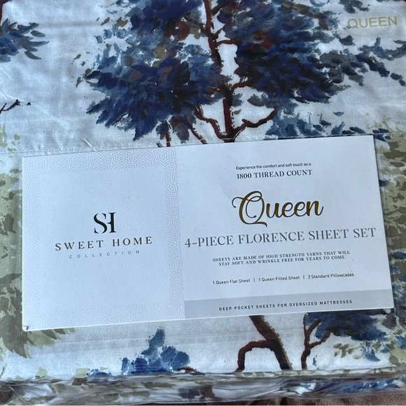 Queen Sz Bedsheets Breathable Luxury Sheets Secure Corner Straps* Brand New * - Picture 7 of 8